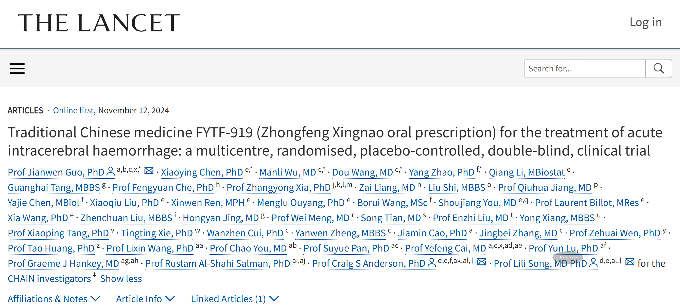 废医验药--科学对待中国传统中医学-10: 中成药去做了大规模随机双盲实验